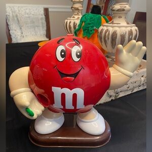 1991 vintage red m&m candy dispenser